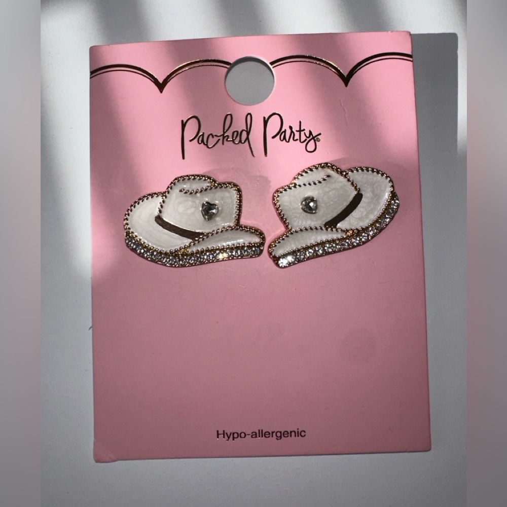 💍PACKED PARTY COWBOY HAT EARRINGS💍